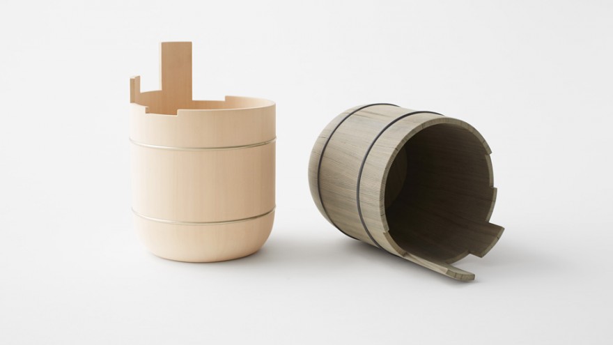 Uneven-Oke Bucket from the Oke collection by Nendo. Image: Akihiro Yoshida. 