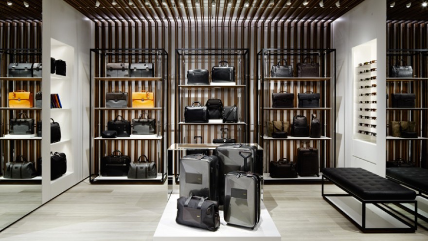 TUMI flagship store interior by Studio Dror. 