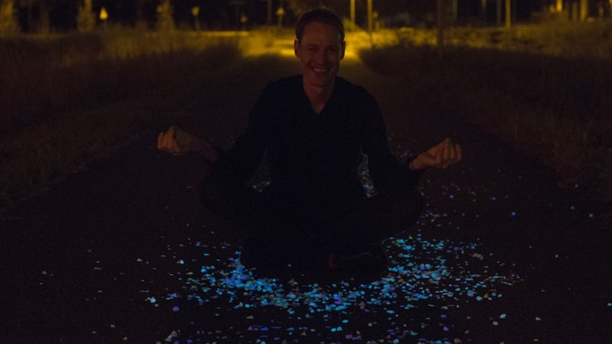 Van Gogh Bicycle Path by Daan Roosegaarde