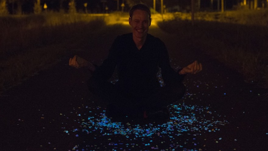 Van Gogh Bicycle Path by Daan Roosegaarde