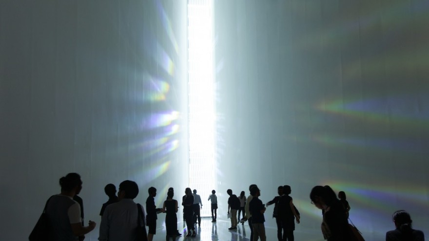 Crystallize exhibition: Rainbow Church by Tokujin Yoshioka. 