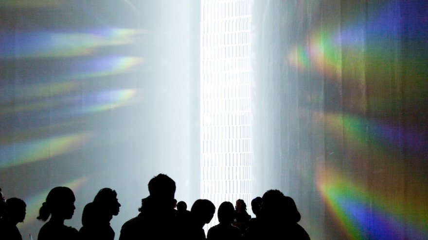 Crystallize exhibition: Rainbow Church by Tokujin Yoshioka. 