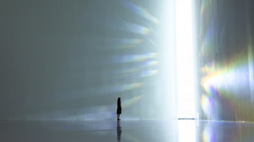 Crystallize exhibition: Rainbow Church by Tokujin Yoshioka. 