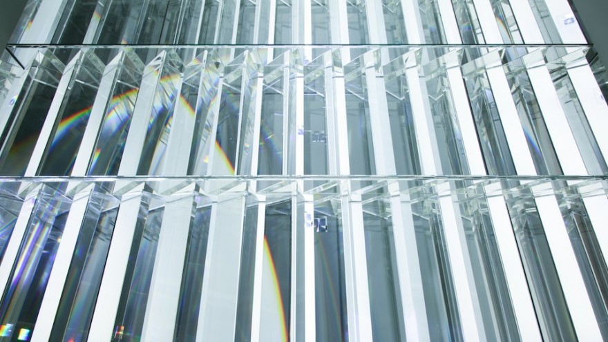 Crystallize exhibition: Rainbow Church by Tokujin Yoshioka. 