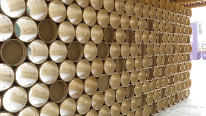 Design Souq cardboard pavilion by Shigeru Ban for the Abu Dhabi Art Festival. 