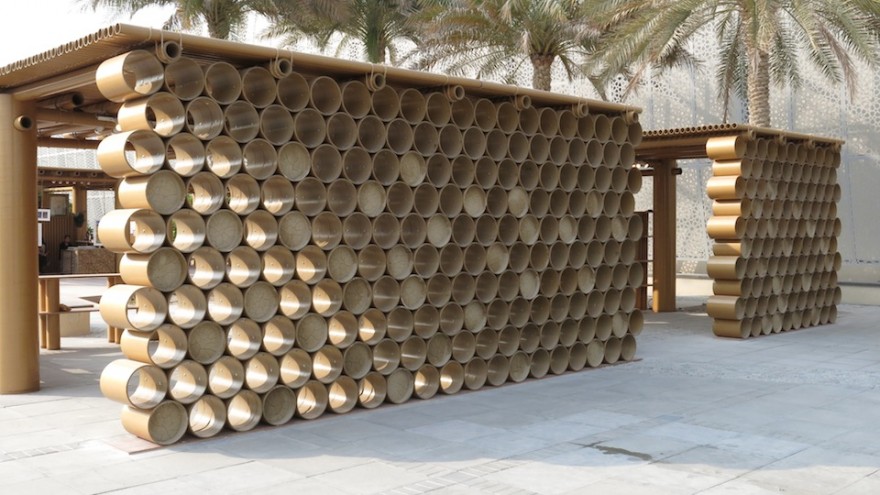 Design Souq cardboard pavilion by Shigeru Ban for the Abu Dhabi Art Festival. 