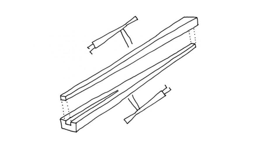 Sketch of the Kamiai design by Nendo. Image: Akihiro Yoshida.