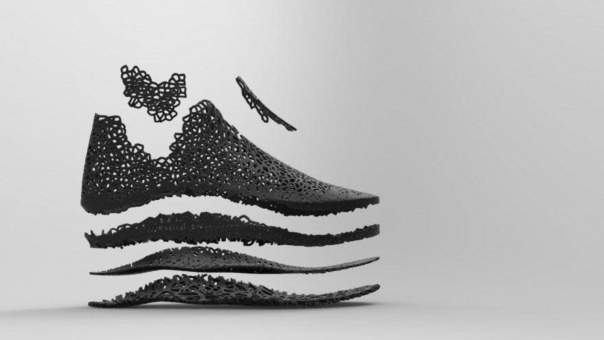 151 XYZ Shoe design showing the different components that come together in each shoe. Image: Earl Stewart. 
