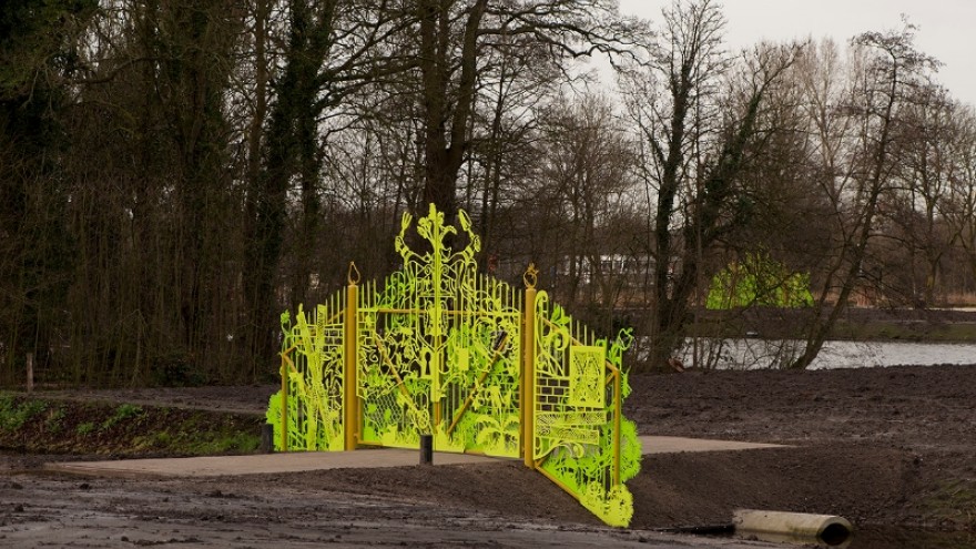 New entrance gates at the Aemstel Schooltuin by Studio Tjep. 