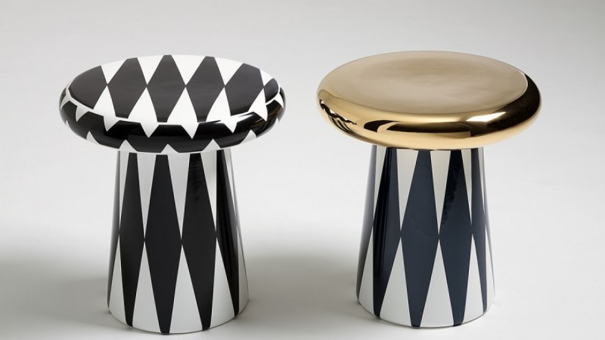 Ceramic side tables by Jaime Hayón for Bosa. 