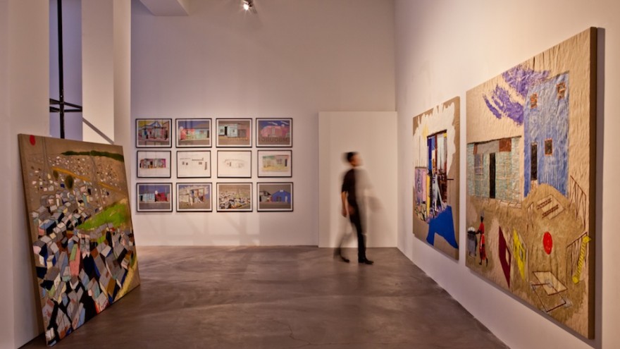 Empower Shack exhibition by Alfredo Brillembourg and Hubert Klumpner.