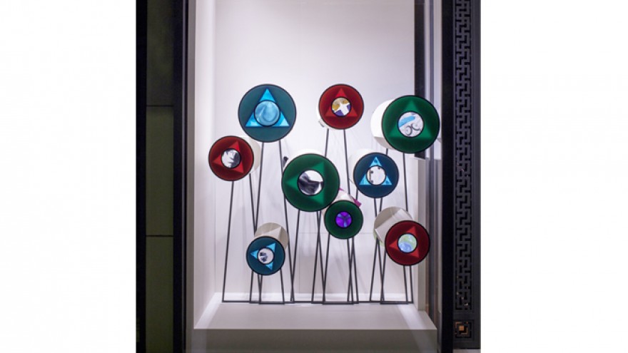Window display for Maison Hermès, Japan by Oscar Diaz. 