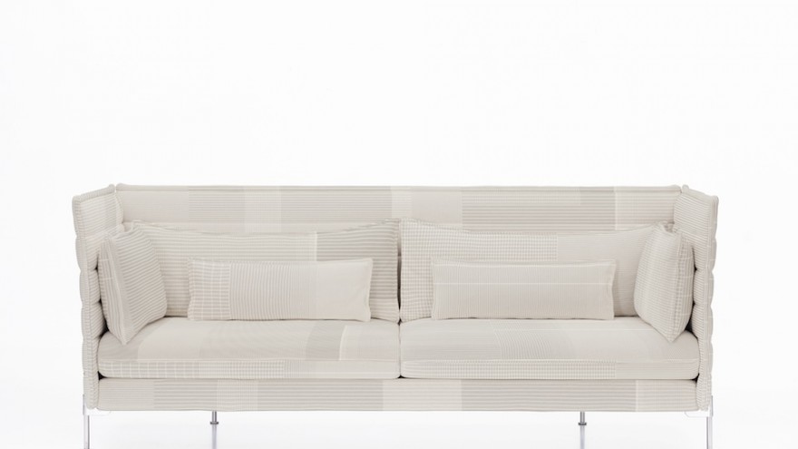 Sofa upholstered in Grid by Scholten & Baijings.