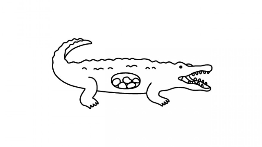 Did you know? A crocodile swallows stones to dive deeper into water.