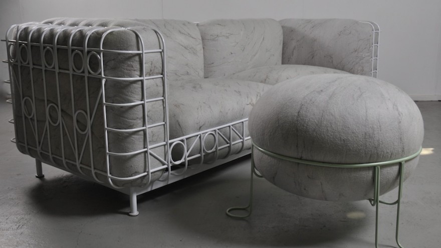 The Veld couch and Pebble Stool by Dokter and Misses and Ronel Jordaan. 