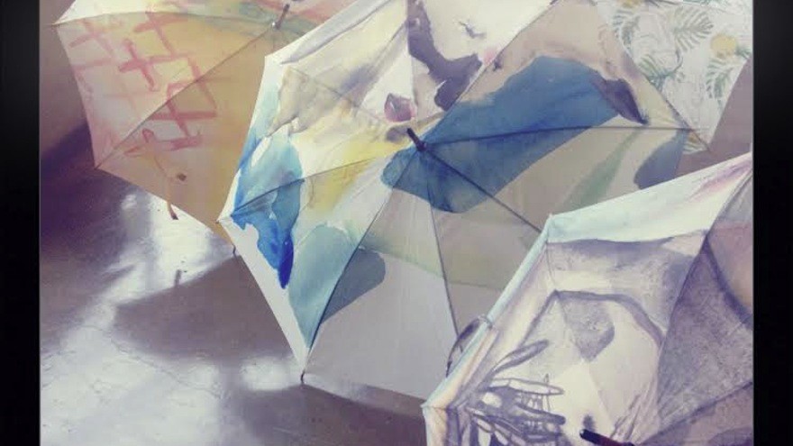 Bye Bye Bunny umbrella by Victoria Verbaan. 