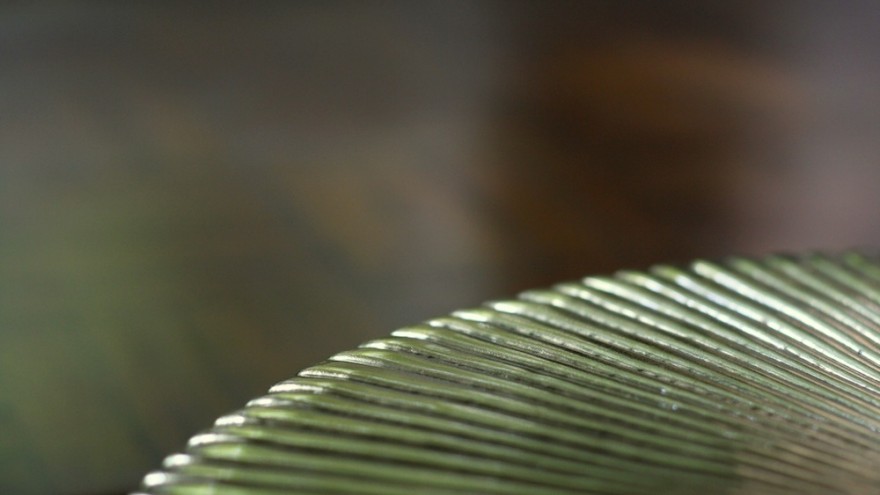 Detail of the Tekku Brass stool by Ira Studio. 