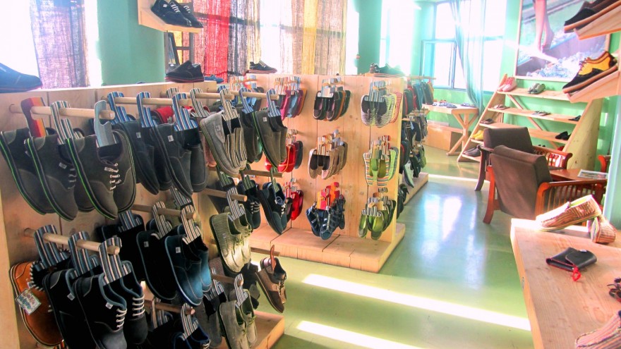 The soleRebels flagship store in Addis Ababa.
