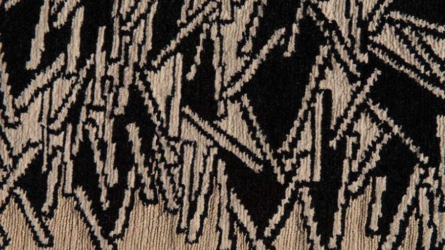 These wool and silk rugs are handmade in Nepal from patterns drawn by French design Florian Pretet.