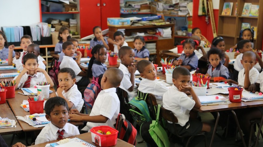 Students at Kannemeyer Primary School in Grassy Park Cape Town