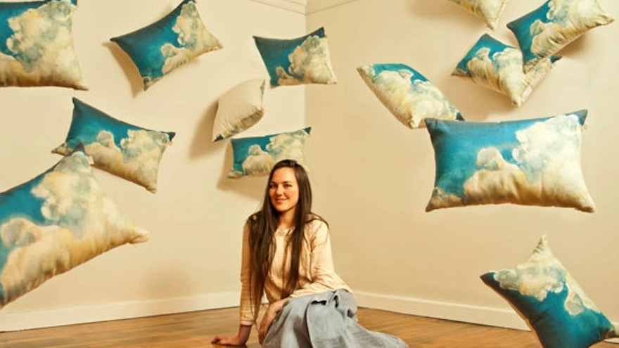 Local artist Euodia Roets hand paints her designs for her brand Touchee Feelee.