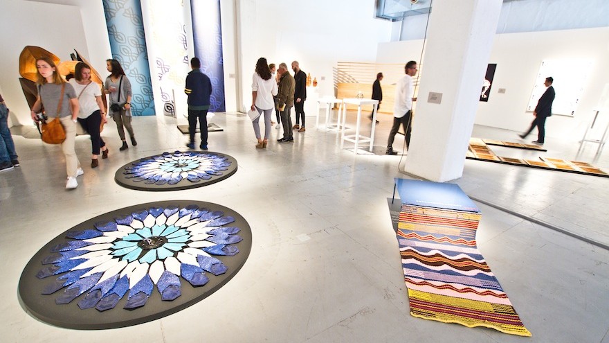 Nawaaz Saldulker's Lineage Table is part of a travelling exhibition "Islamopolitan", that was open during Salone Del Mobile at Milan Design Week 2015.