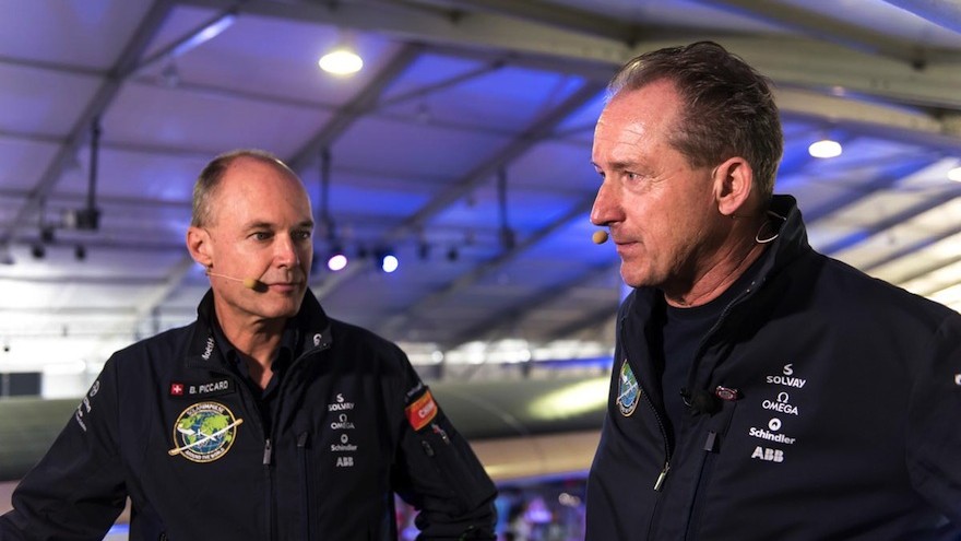Bertrand Piccard and Andre Boschberg.