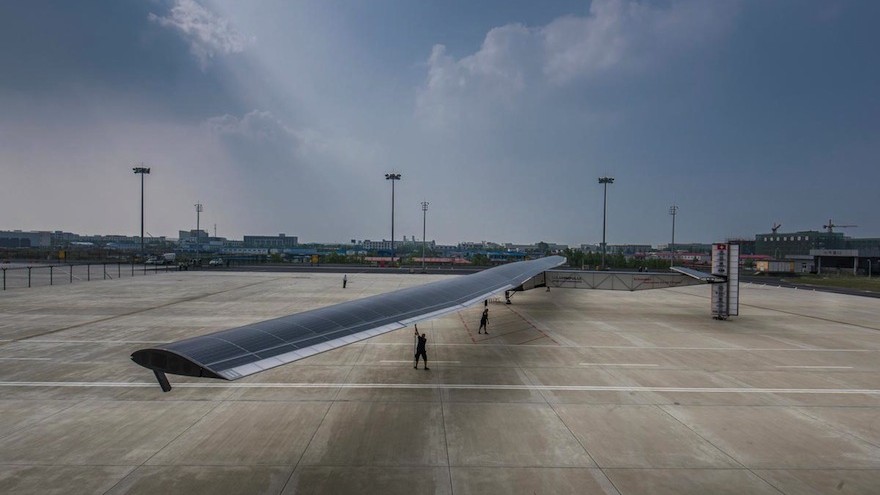 The Solar Impulse 2 is the first solar powered aircraft to circumnavigate the world carrying a pilot.