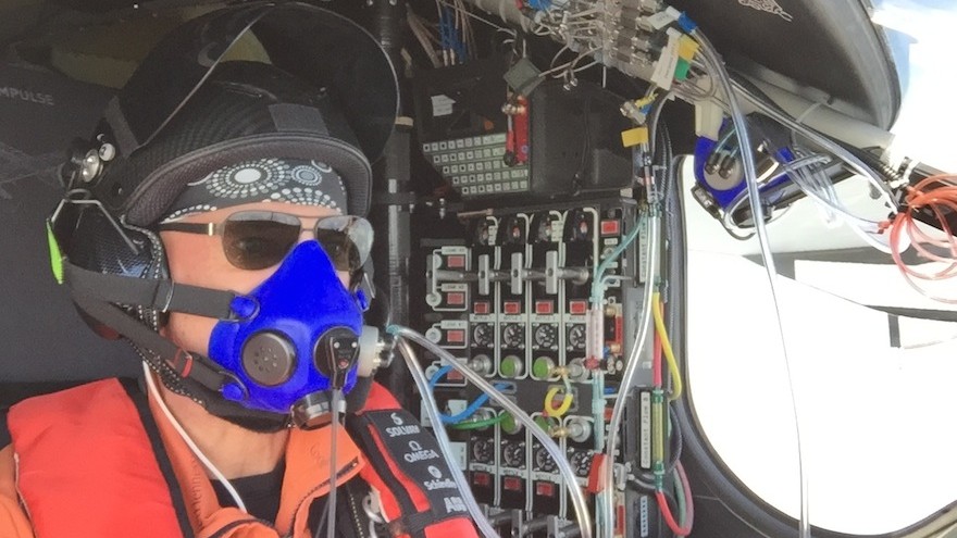 Piccard in the cockpit.