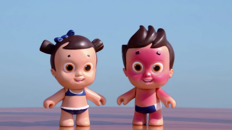 In order to help teach kids about the importance of wearing sunscreen, Nivea has created this doll that turns red without protection.