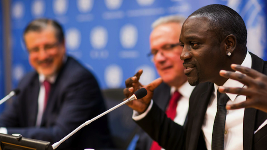 Akon at United Nations forum.