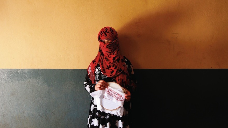 A female inmate in Afghanistan photographed by Gabriela Maj for her book 'Almond Garden'.