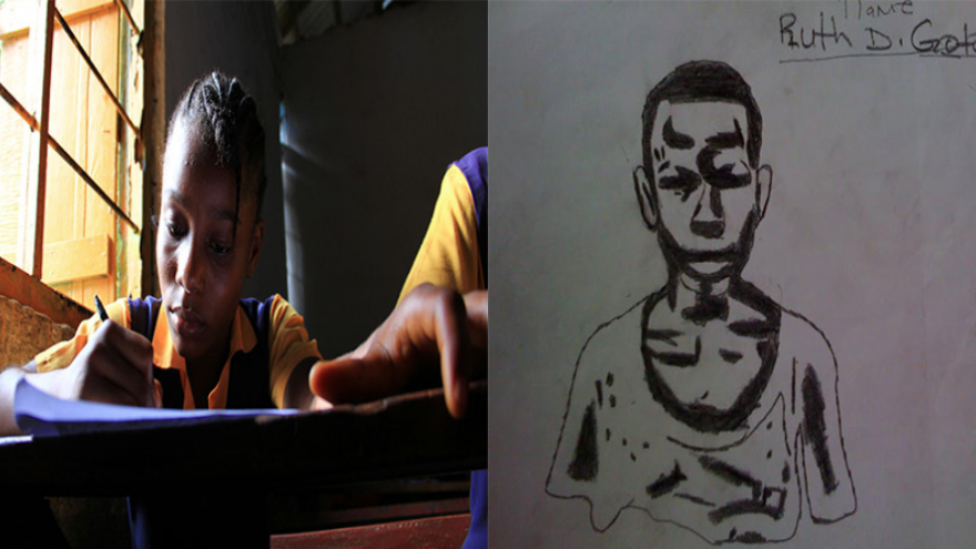 Le Dessein girls' artwork