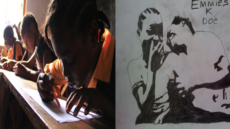 Le Dessein girls' artwork