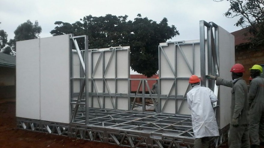 Aleutia's solar powered classroom fits on one flatbed truck. 