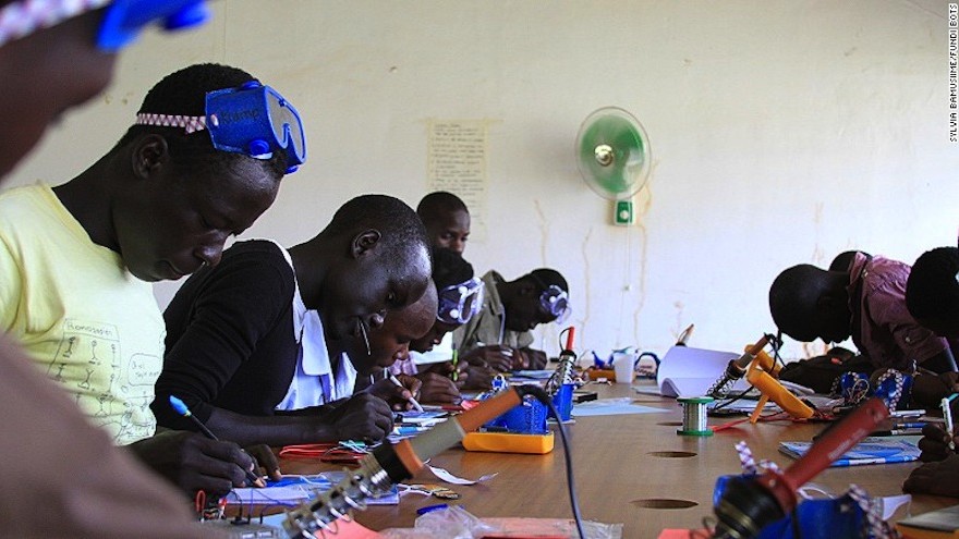 FundiBots, an organisation in Uganda that is teaching a new generation of students to innovate through a robotics training programm.