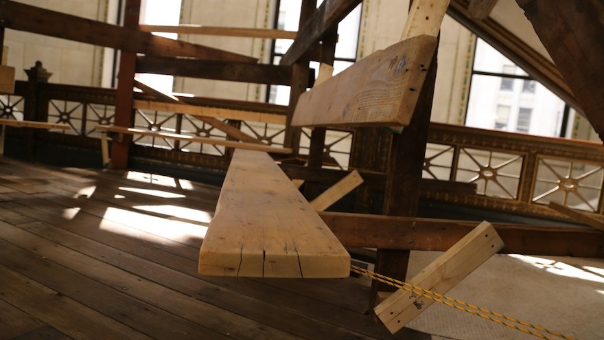 Italian architecture company, Studio Albori, looks at “reuse and improvisation” in building with its Makeshift installation at Chicago Architecture Biennial