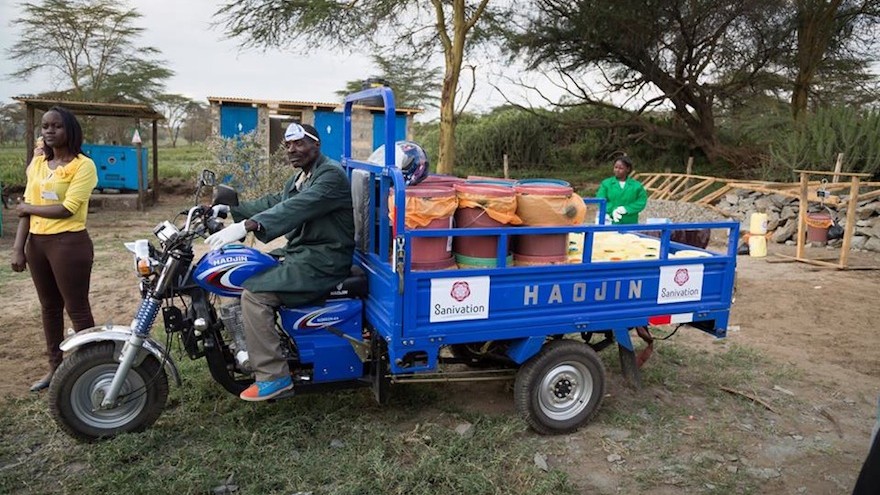 Sanivation installs toilets in Kenya’s homes and, in exchange for a small monthly fee, picks up the waste and turns it into a clean cooking fuel