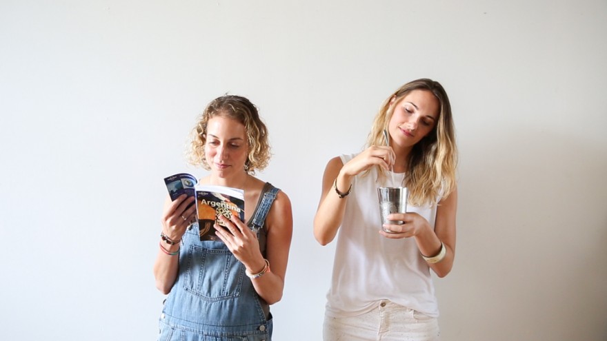 Graduates from the School of Visual Arts, Lucy Knops and Julia Plevin have co-founded Critter Bitters, a	cocktail bitters made with toasted cricket. Image: http://www.critter-bitters.com/#about