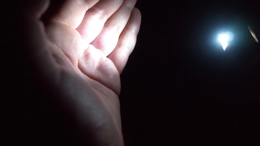 This finger-sized flashlight is powered by body heat.