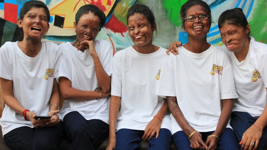 Located near the Taj Mahal in Agra, India, Sheroes Hangout is a café run by five women who have all survived acid attacks.  
