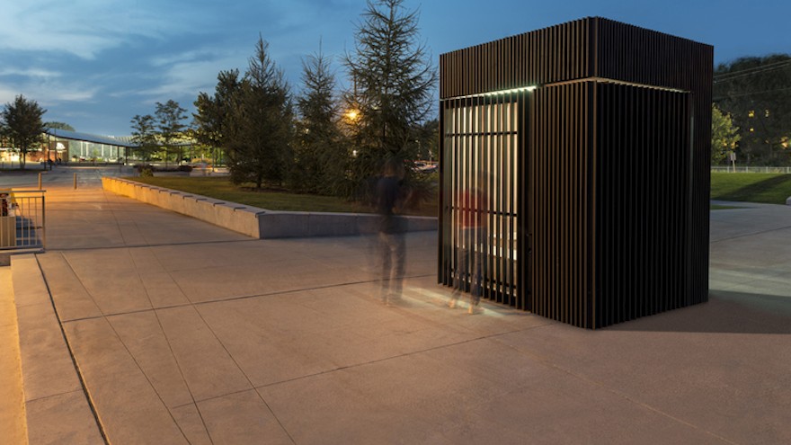 Story nook, book exchange in a beautiful community space.