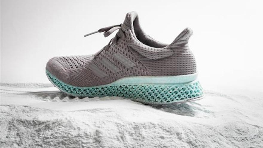 Adidas created the world’s first shoe upper made entirely of recycled ocean plastic and gillnets.
