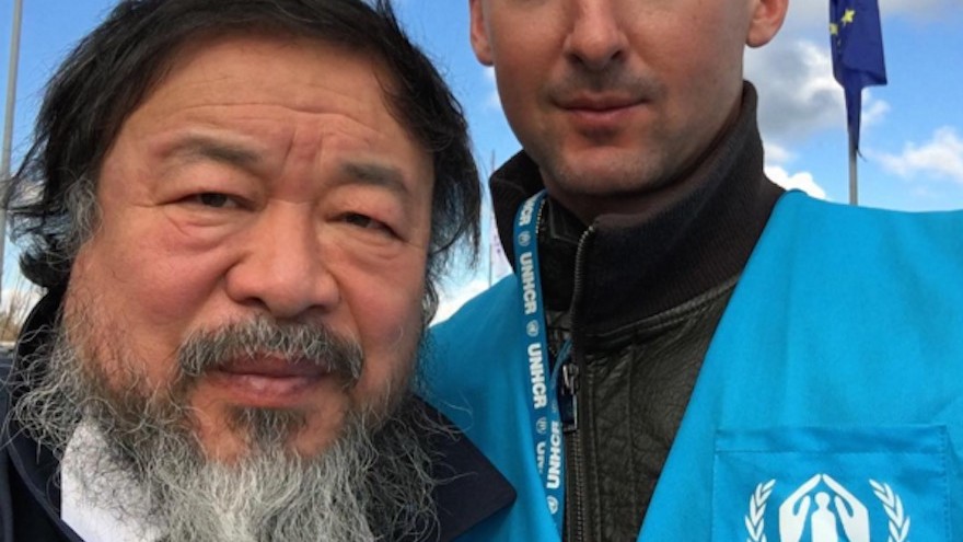 Ai Wei Wei is setting up a studio on the Greek island of Lesbos to make art that addresses the refugee crisis. Image: @aiww Instagram