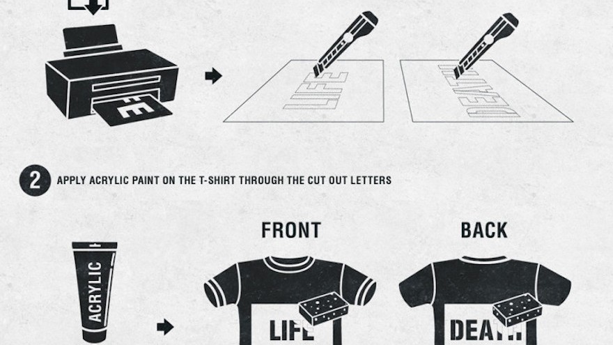 Instructions to make the LifeDeath t-shirt