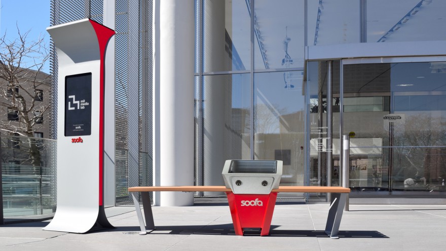 The Soofa Sign and Soofa Bench