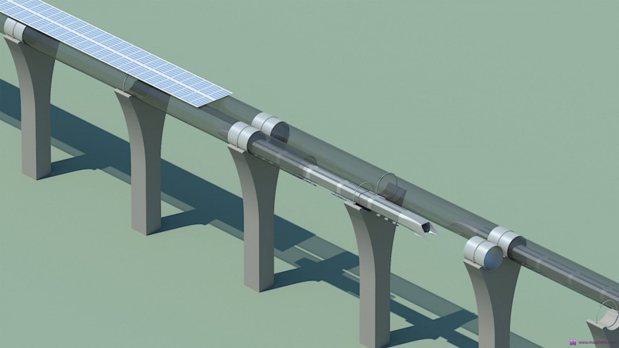Hyperloop tubes rendering