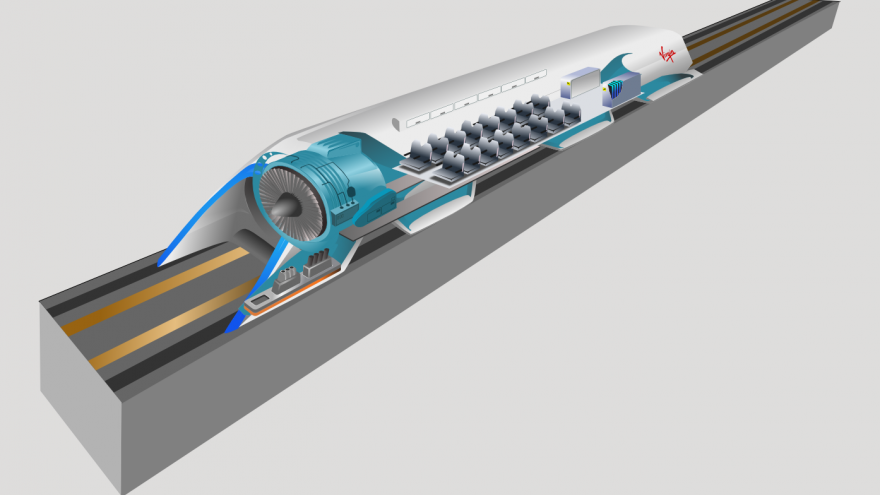 Computer rendering of Hyperloop