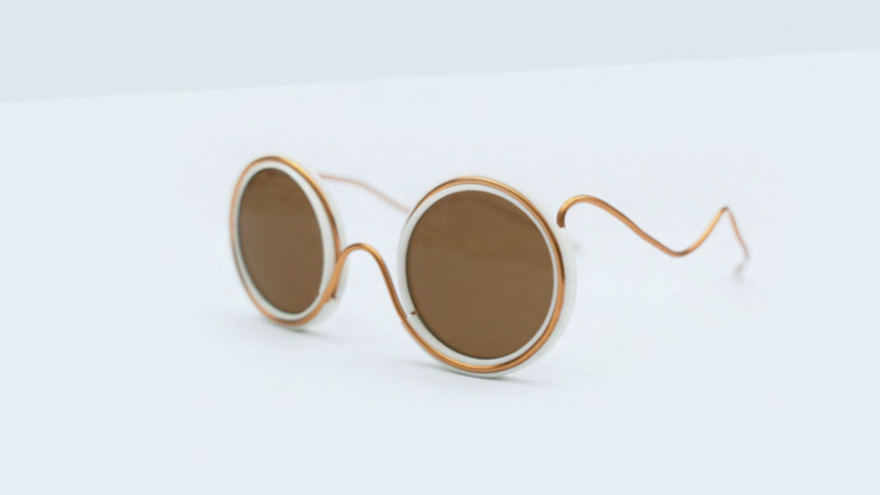 These John Lennon-style Wire Glasses are made from a single wire in Harare Zimbabwe on frames that are 3d printed in London