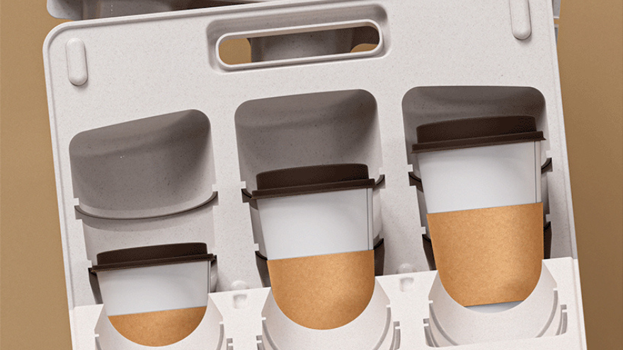 Images from nos.mx - Paper pulp delivery briefcase